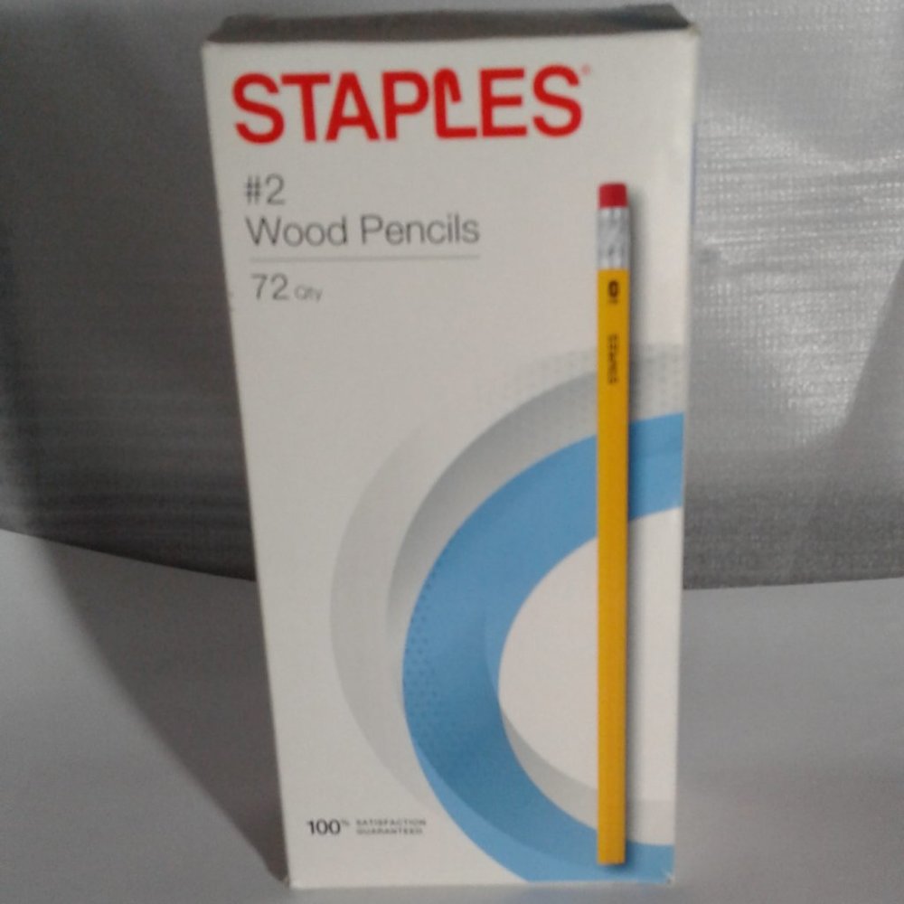 STAPLES  72 Qty WOODEN PENCILS #2